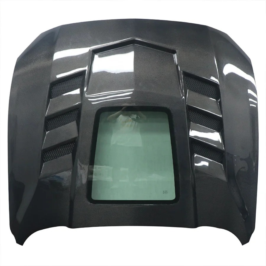 For Carbon Fiber Hood with Transparent Glass New Body Kits